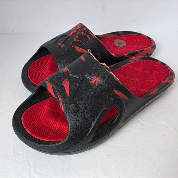 Adidas Adicane Patrick Mahomes Slide Sandals Red Black Size 8 New main image 5